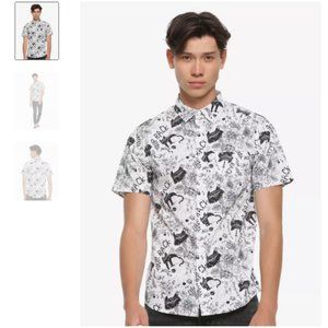 Hot Topic Threadless Watch Your Back Button-Up By Obinsun Exclusive L